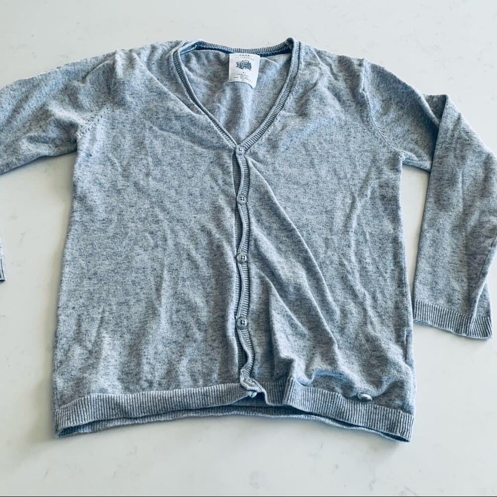 Zara boys gray cardigan sweater size 6